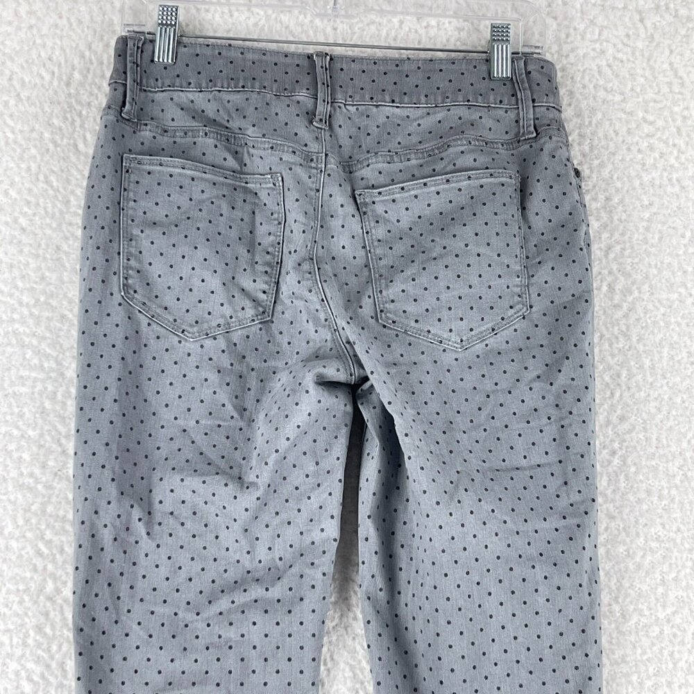 Chico's Gray Polka Dot Denim Skinny Jeans Womens Mid-Rise Casual Size XS - Picture 12 of 15
